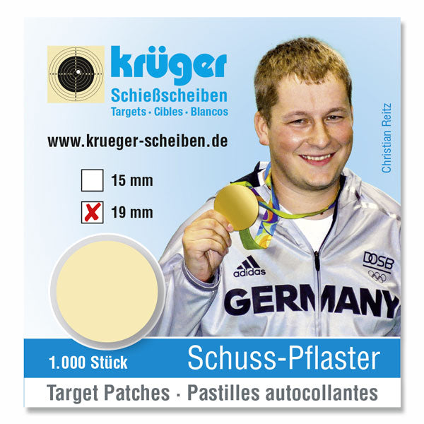 Schusspflaster beige - ø 19 mm