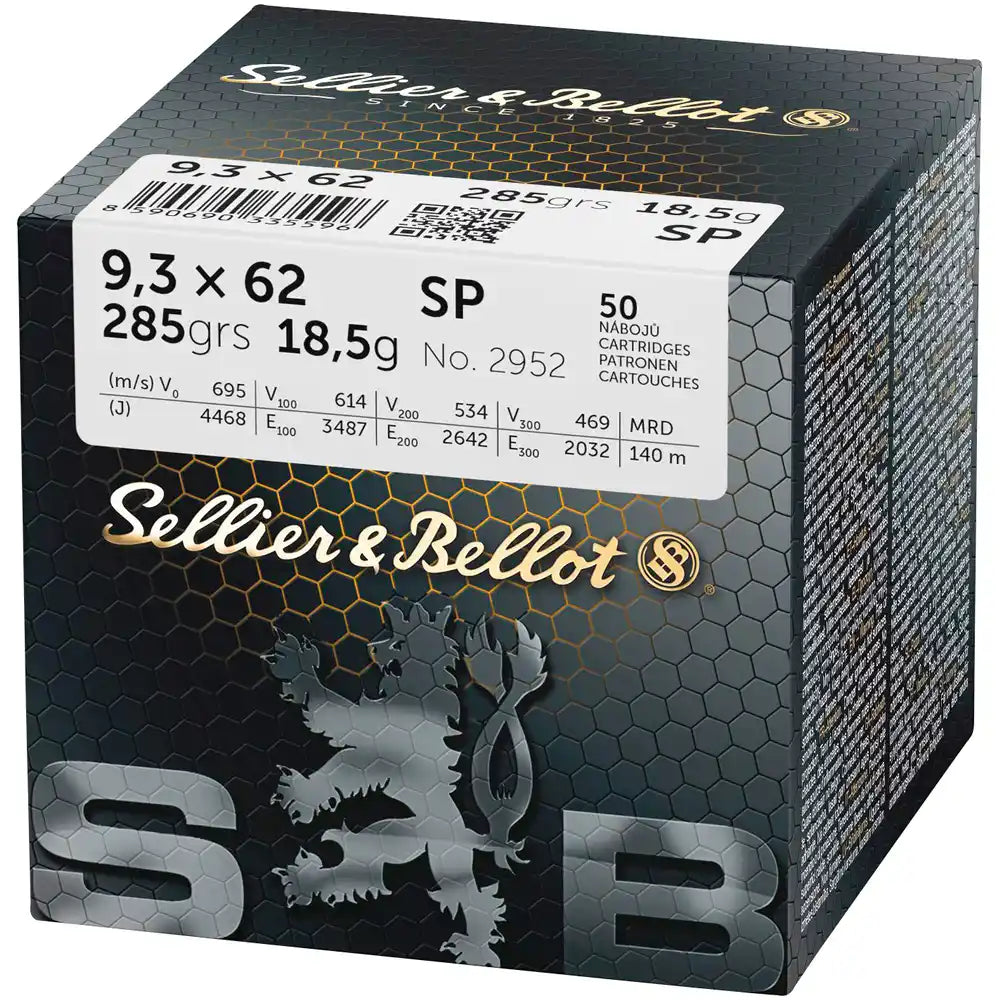 Sellier & Bellot 9,3x62 Teilmantel 18,5g/285grs.