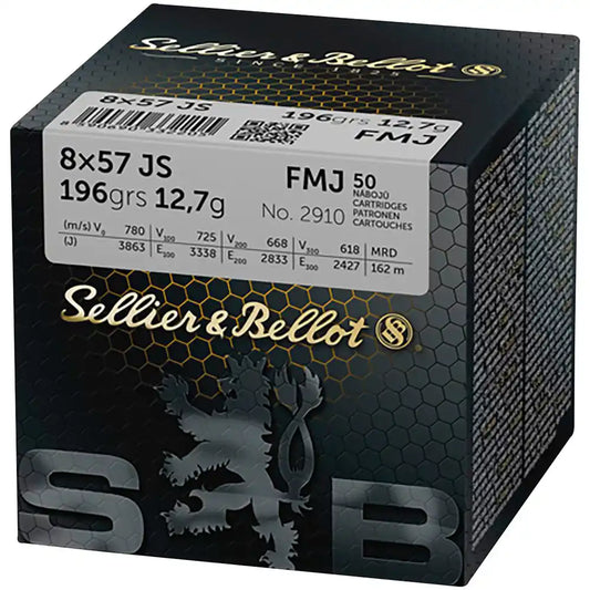 Sellier & Bellot 8x57 IS Vollmantel 12,7g/196grs. - 50 Stk.