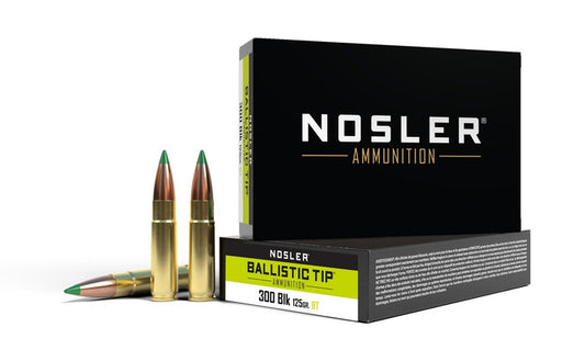 NOSLER Büchsenpatronen Ballistic Tip Varmint (Bleifrei), (Kal. .300 AAC Blackout,125 grs./8,1 g BT SP)