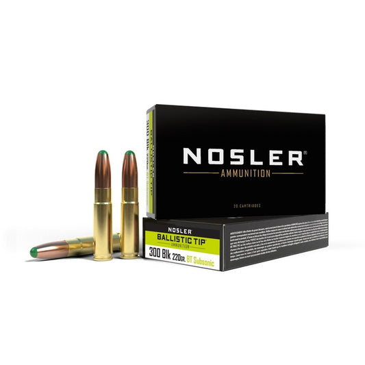 NOSLER Büchsenpatronen Ballistic Tip Hunting (Kal. .300 AAC BLK, Suppr. Ready, 220 grs. BT RN)