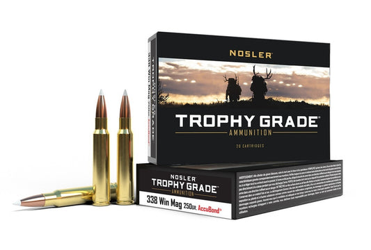 NOSLER Büchsenpatronen Trophy Grade (Kal. .338 Win. Mag., 250 grs./16,2 g AB SP)