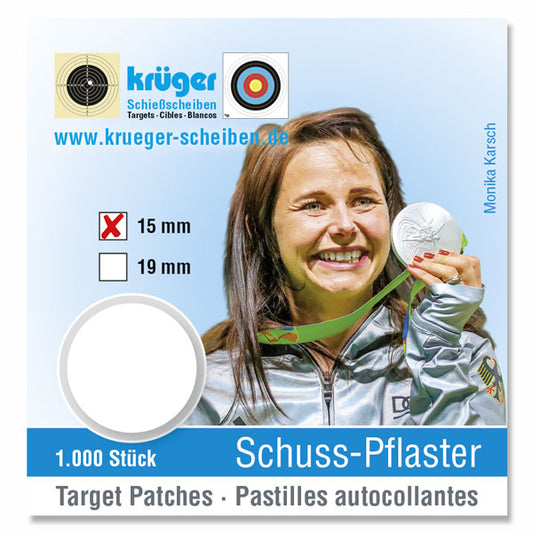 Schusspflaster weiß - ø 15 mm