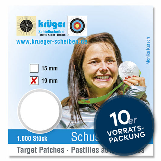 Schusspflaster weiß - ø 19 mm