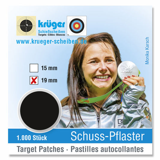 Schusspflaster schwarz - ø 19 mm