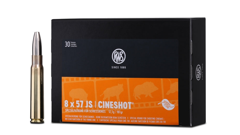 RWS 8x57 JS CINESHOT 12,1g/187gr Anwendungsgebiet: Training & Plinking