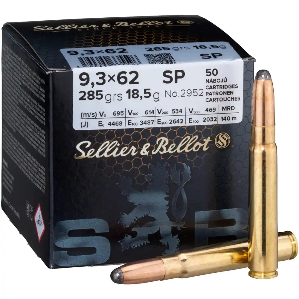 Sellier & Bellot 9,3x62 Teilmantel 18,5g/285grs.