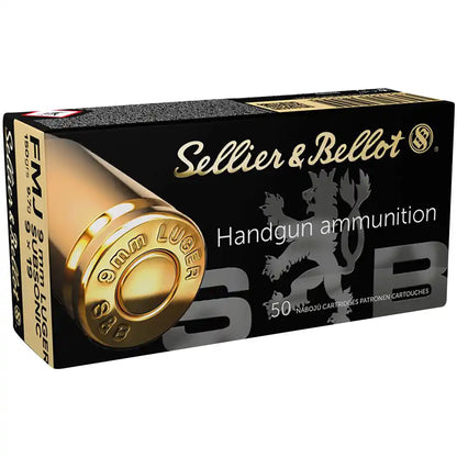 Sellier & Bellot 9 mm Luger Vollmantel Subsonic 9,7g/150grs.