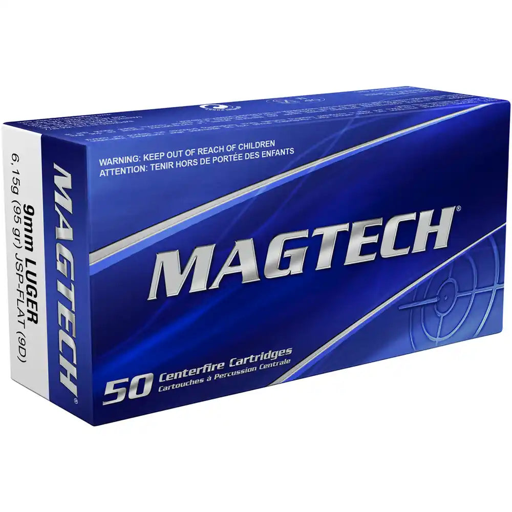 Magtech 9 mm Luger Teilmantel Flachkopf 6,2g/95grs.
