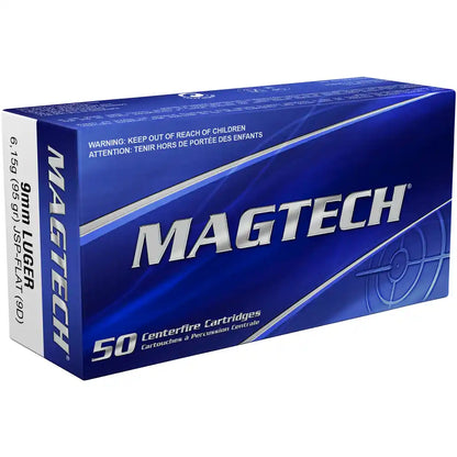 Magtech 9 mm Luger Teilmantel Flachkopf 6,2g/95grs.