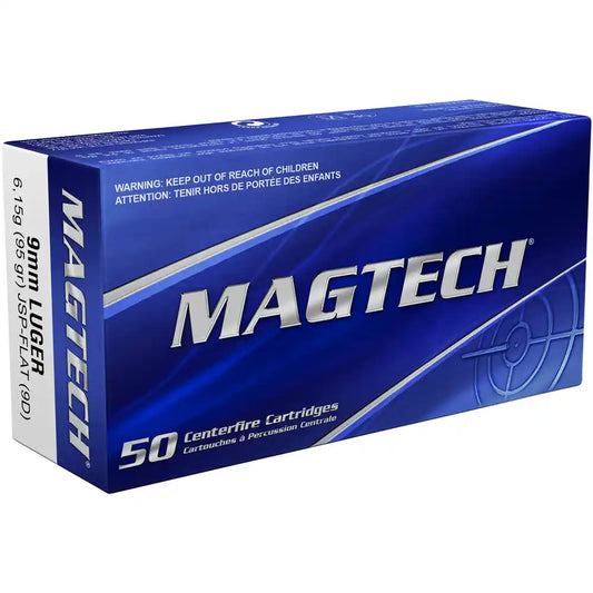 Magtech 9 mm Luger Teilmantel Flachkopf 6,2g/95grs.