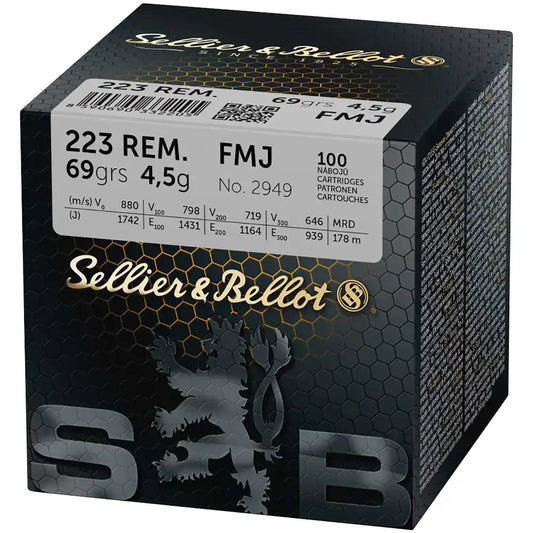 Sellier & Bellot .223 Rem. Vollmantel 4,5g/69grs. 100 Stk.